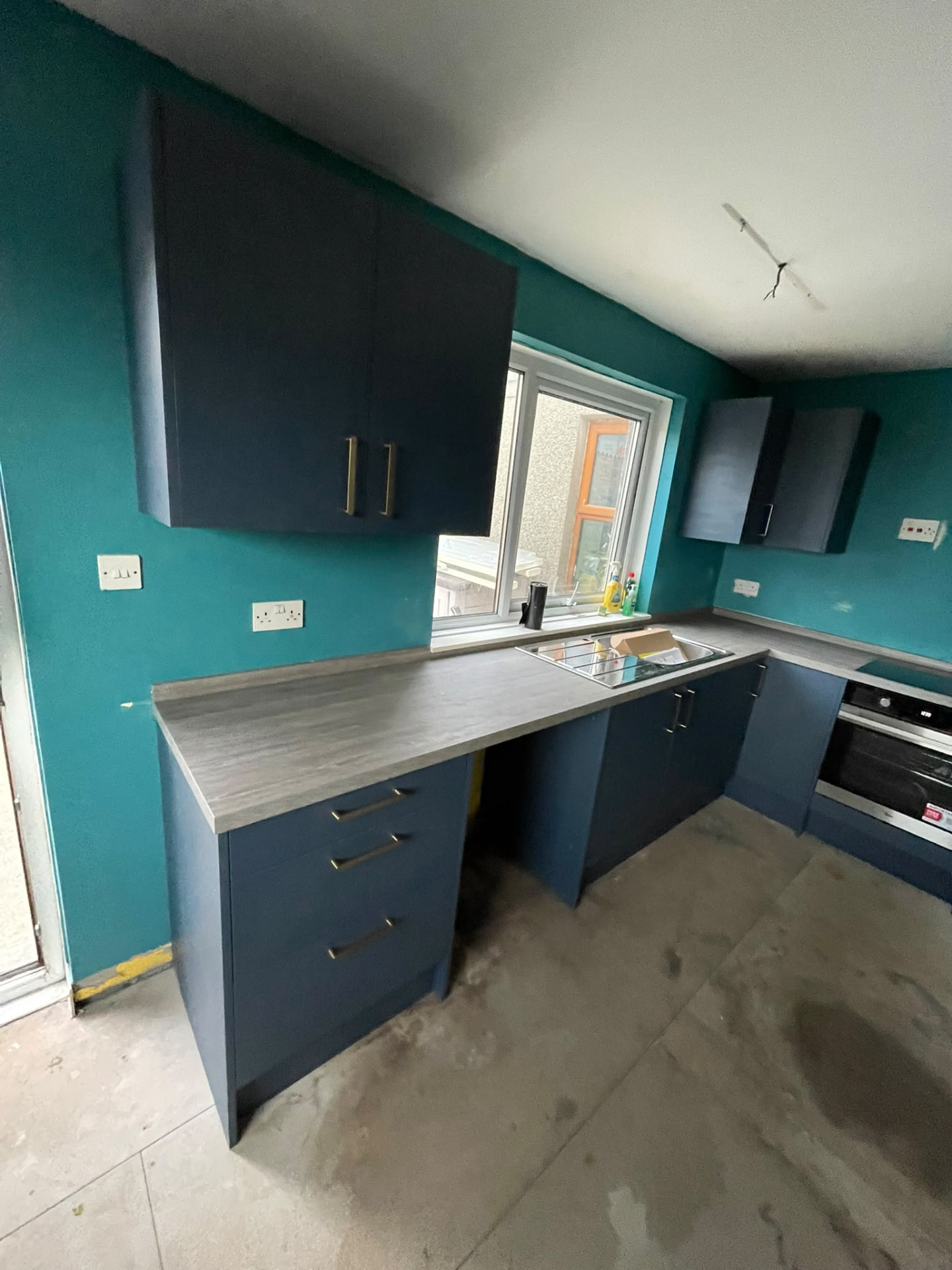 Contemporary Dark Blue Kitchen